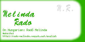 melinda rado business card